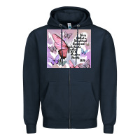 Navy bible verse Zipper Hoodie - MaliasSmallBusiness