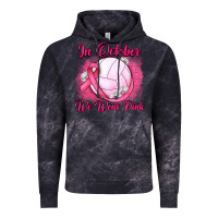Cloud Black in october we wear pink breast cancer valleybal Vintage Hoodie - JahusDesignShop