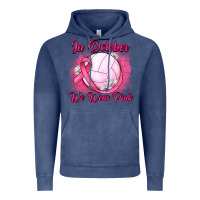 Vintage Denim in october we wear pink breast cancer valleybal Vintage Hoodie - JahusDesignShop