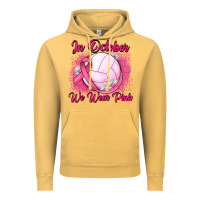 Vintage Mustard in october we wear pink breast cancer valleybal Vintage Hoodie - JahusDesignShop