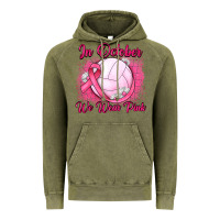 Vintage Olive in october we wear pink breast cancer valleybal Vintage Hoodie - JahusDesignShop