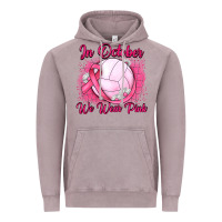 Vintage Zinc in october we wear pink breast cancer valleybal Vintage Hoodie - JahusDesignShop
