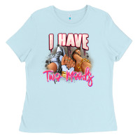 Baby Blue I have two moods sneaker and heels Ladies Tee - RanaPortraitStore