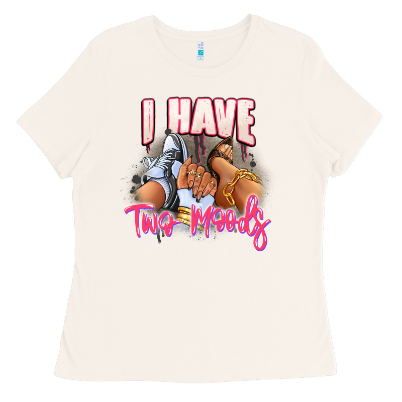 I Have Two Moods Sneaker And Heels Ladies Tee by RanaPortraitStore | Teevron