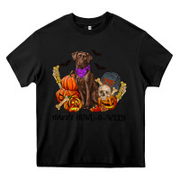 Black Happy howl o ween Heavy Core Tee - RanaPortraitStore