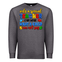 Charcoal Heather only a special teacher can hear what a child can n Premium Sweatshirt - Artiststas