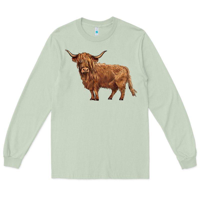 Highland Cow Long Sleeve Tee by BarkalooDesign | Teevron