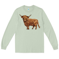 Matcha highland cow Long Sleeve Tee - BarkalooDesign