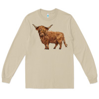 Mushroom highland cow Long Sleeve Tee - BarkalooDesign