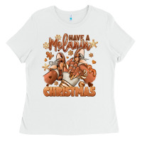White Have a melanin Christmas black girl sneakers Ladies Tee - RanaPortraitStore