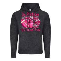 Vintage Black in october we wear pink cheer with football breast Vintage Hoodie - JahusDesignShop