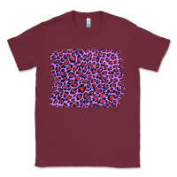 Burgundy lilac leopard with red glitter Classic Tee - Artiststas