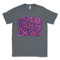 Charcoal Heather lilac leopard with red glitter Classic Tee - Artiststas