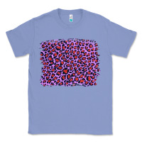 Colony Blue lilac leopard with red glitter Classic Tee - Artiststas