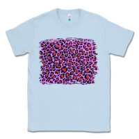 Dusty Blue lilac leopard with red glitter Classic Tee - Artiststas