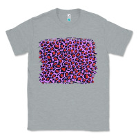 Heather Grey lilac leopard with red glitter Classic Tee - Artiststas