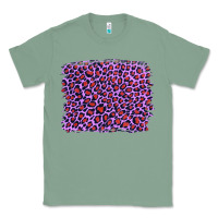 Sage lilac leopard with red glitter Classic Tee - Artiststas