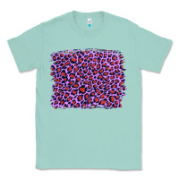 Seafoam lilac leopard with red glitter Classic Tee - Artiststas
