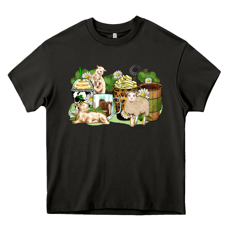 Sheep Coffee Cups Heavy Core Tee by Zillion Design Studio | Teevron