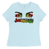 Baby Blue Juneteenth eyes Ladies Tee - RanaPortraitStore
