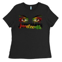 Black Juneteenth eyes Ladies Tee - RanaPortraitStore