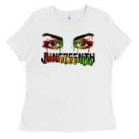 White Juneteenth eyes Ladies Tee - RanaPortraitStore