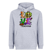 Heather Grey love taching halloween Heavyweight Hoodie - RacoonDesign