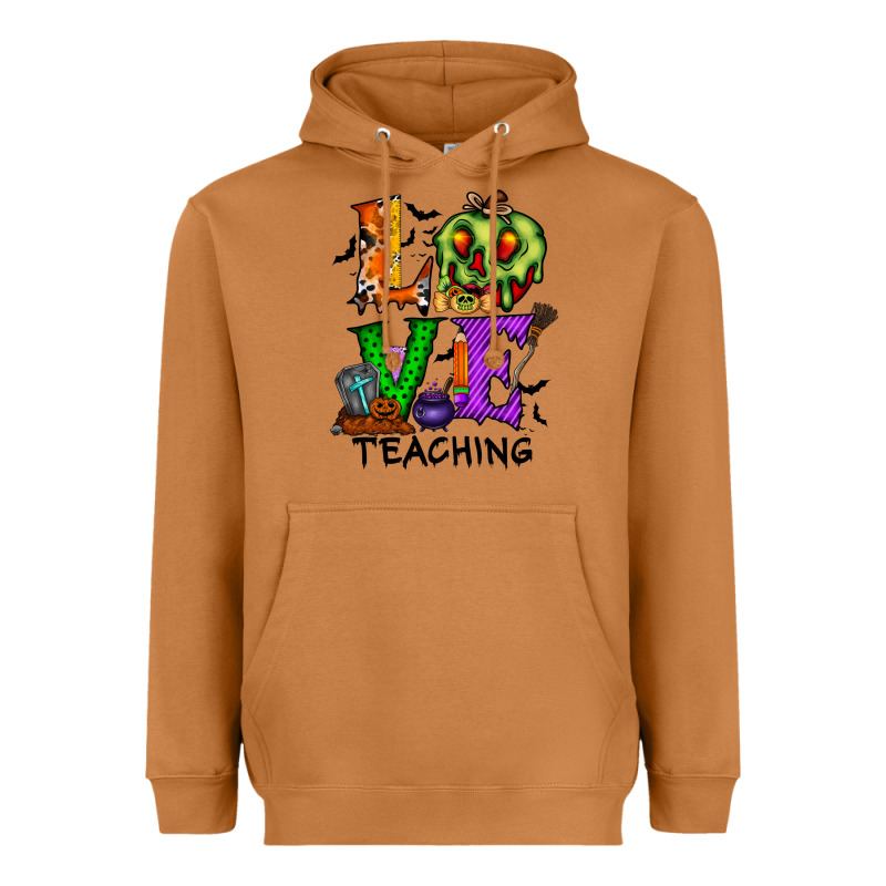 Love Taching Halloween Heavyweight Hoodie by RacoonDesign | Teevron