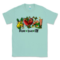 Seafoam peace love  elf Classic Tee - AdoDesignShop