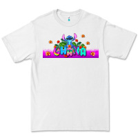 White stitch ohana Premium Tee - AdoDesignShop