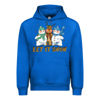 Cobalt let it snow reindeer snowman Urban Hoodie - CowGirlArtShop