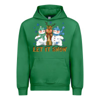 Emerald let it snow reindeer snowman Urban Hoodie - CowGirlArtShop