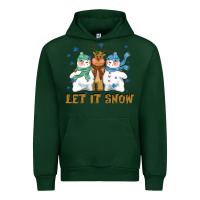 Forest Green let it snow reindeer snowman Urban Hoodie - CowGirlArtShop