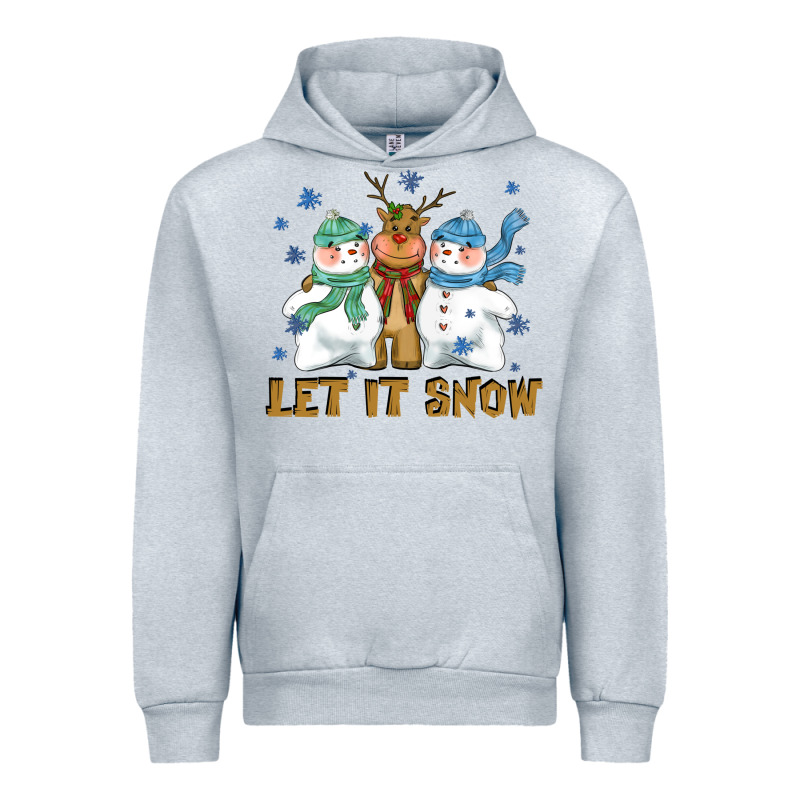 Let It Snow Reindeer Snowman Urban Hoodie by CowGirlArtShop | Teevron