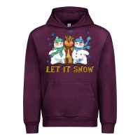 Mauve Wine let it snow reindeer snowman Urban Hoodie - CowGirlArtShop
