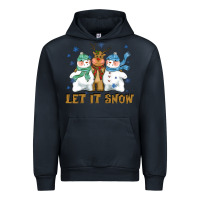 Navy let it snow reindeer snowman Urban Hoodie - CowGirlArtShop