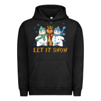 Pigment Black let it snow reindeer snowman Urban Hoodie - CowGirlArtShop