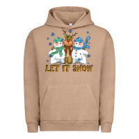 Pigment Burro let it snow reindeer snowman Urban Hoodie - CowGirlArtShop