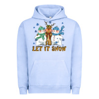 Pigment Grape Ice let it snow reindeer snowman Urban Hoodie - CowGirlArtShop