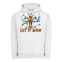 Pigment Lunar Rock let it snow reindeer snowman Urban Hoodie - CowGirlArtShop