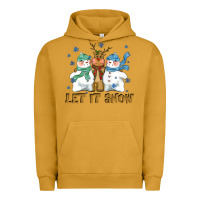 Pigment Peanut Butter let it snow reindeer snowman Urban Hoodie - CowGirlArtShop