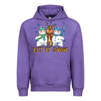 Tulip let it snow reindeer snowman Urban Hoodie - CowGirlArtShop