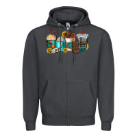 Smoke western coffee cups Zipper Hoodie - NancyCooperArtShop