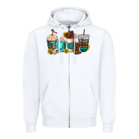 White western coffee cups Zipper Hoodie - NancyCooperArtShop