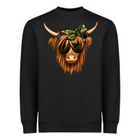 Black camouflage long haired cow Heavyweight Sweatshirt - Jasminsmagicworld