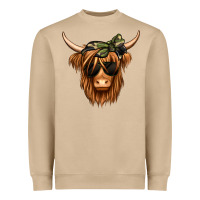 Mushroom camouflage long haired cow Heavyweight Sweatshirt - Jasminsmagicworld