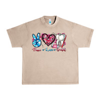 French Oak peace love dental Urban Heavy Tee - AdoDesignShop