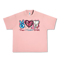 Salmon peace love dental Urban Heavy Tee - AdoDesignShop