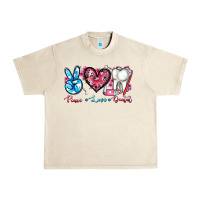 Sandshell peace love dental Urban Heavy Tee - AdoDesignShop