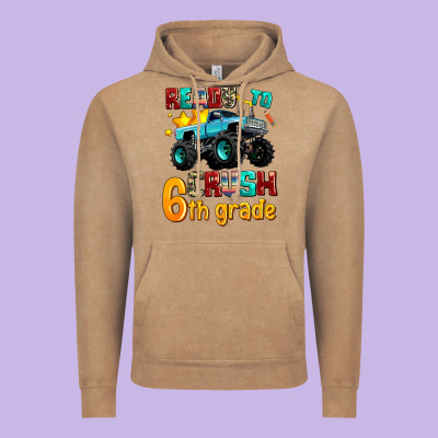Ready To School Crush 6th Grade Vintage Hoodie Designed By Adodesignshop